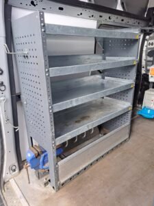 Bott van rack and bench vise