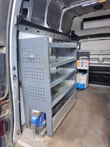 Bott van rack and bench vise